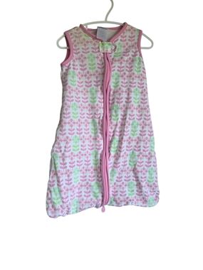 3-9 Month SoothTIMESleeveless Pink & Green Floral Baby Sleep Sack - Kids Pajamas